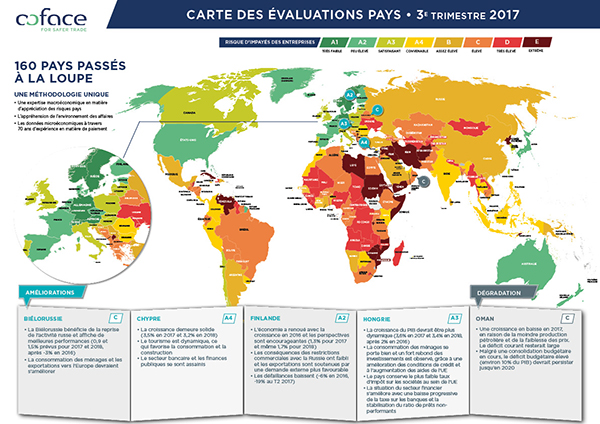 Carte mondiale des évaluations pays